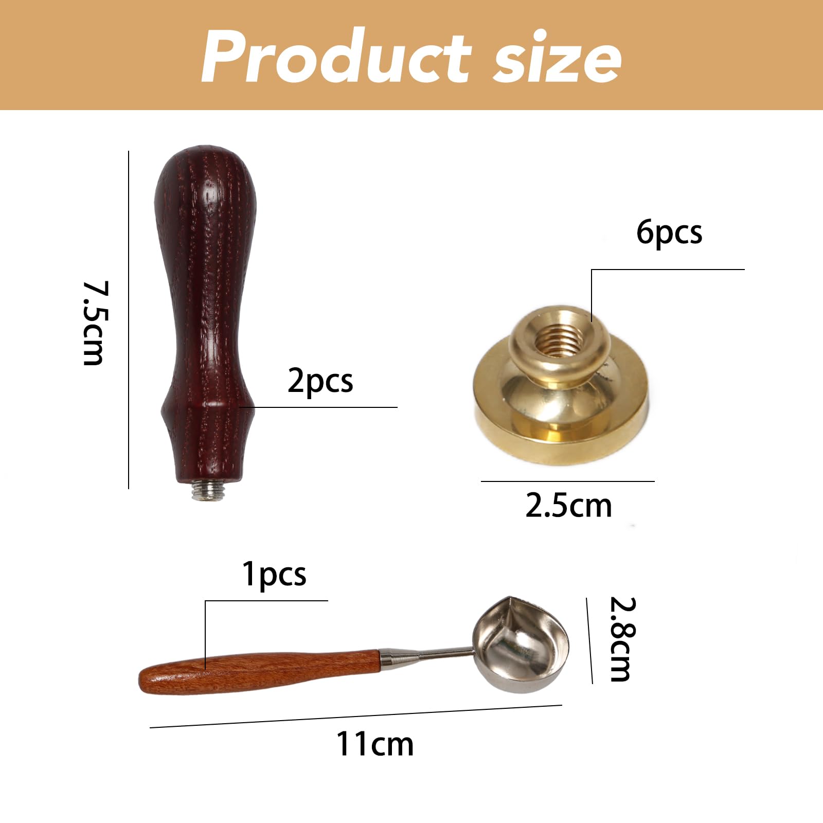 6 Pezzi Kit Timbri Sigillo per Ceralacca Timbri per Ceralacca Lettere/Cuore Timbro per Ceralacca Personalizzato Timbro per Ceralacca Matrimonio Timbro per Sigillo di Cera per Buste e Inviti