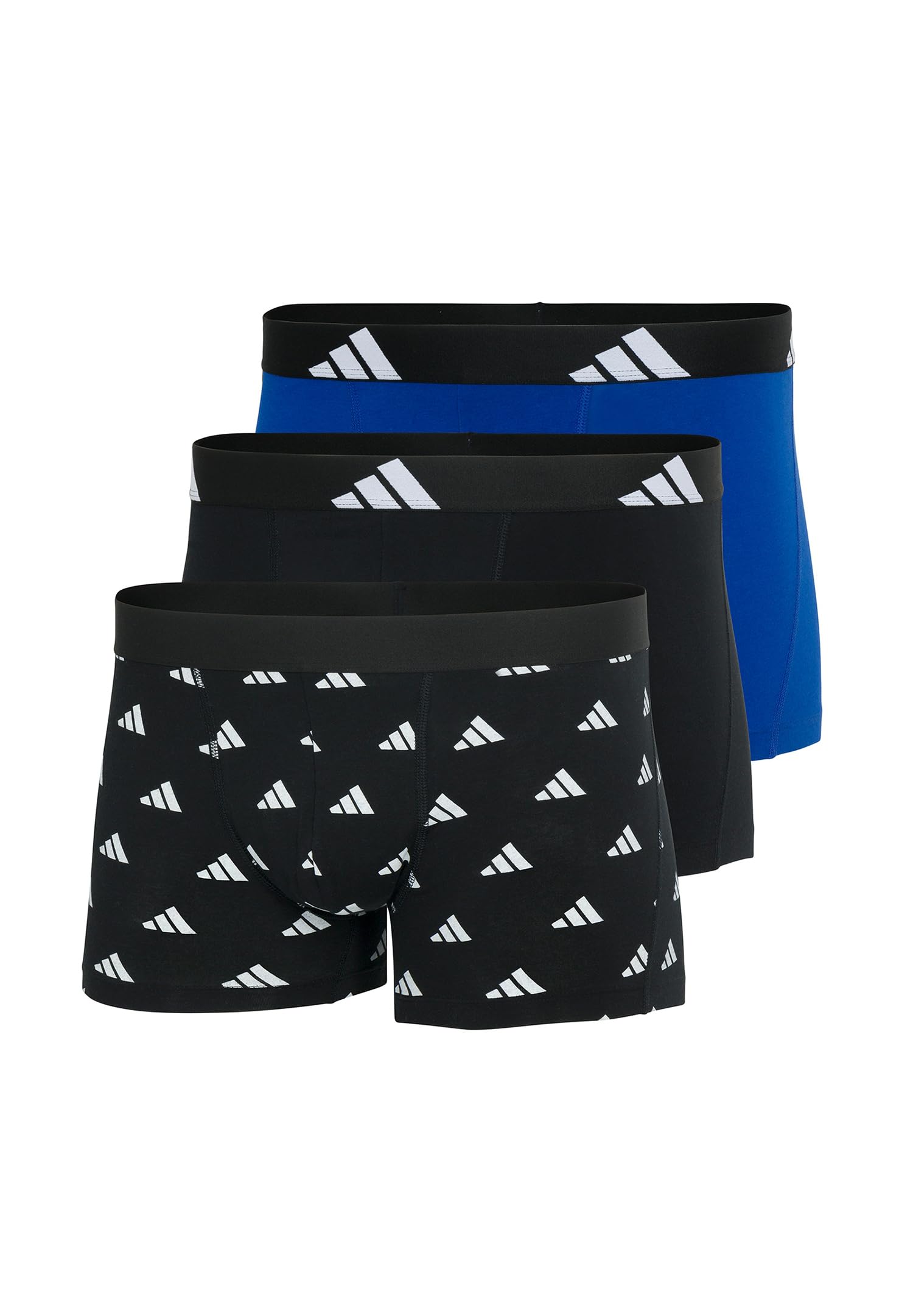 Adidas Men's 913 Multicolor 2 Trunk (3Pk) - Active Flex Cotton - Comfortable Underwear, M