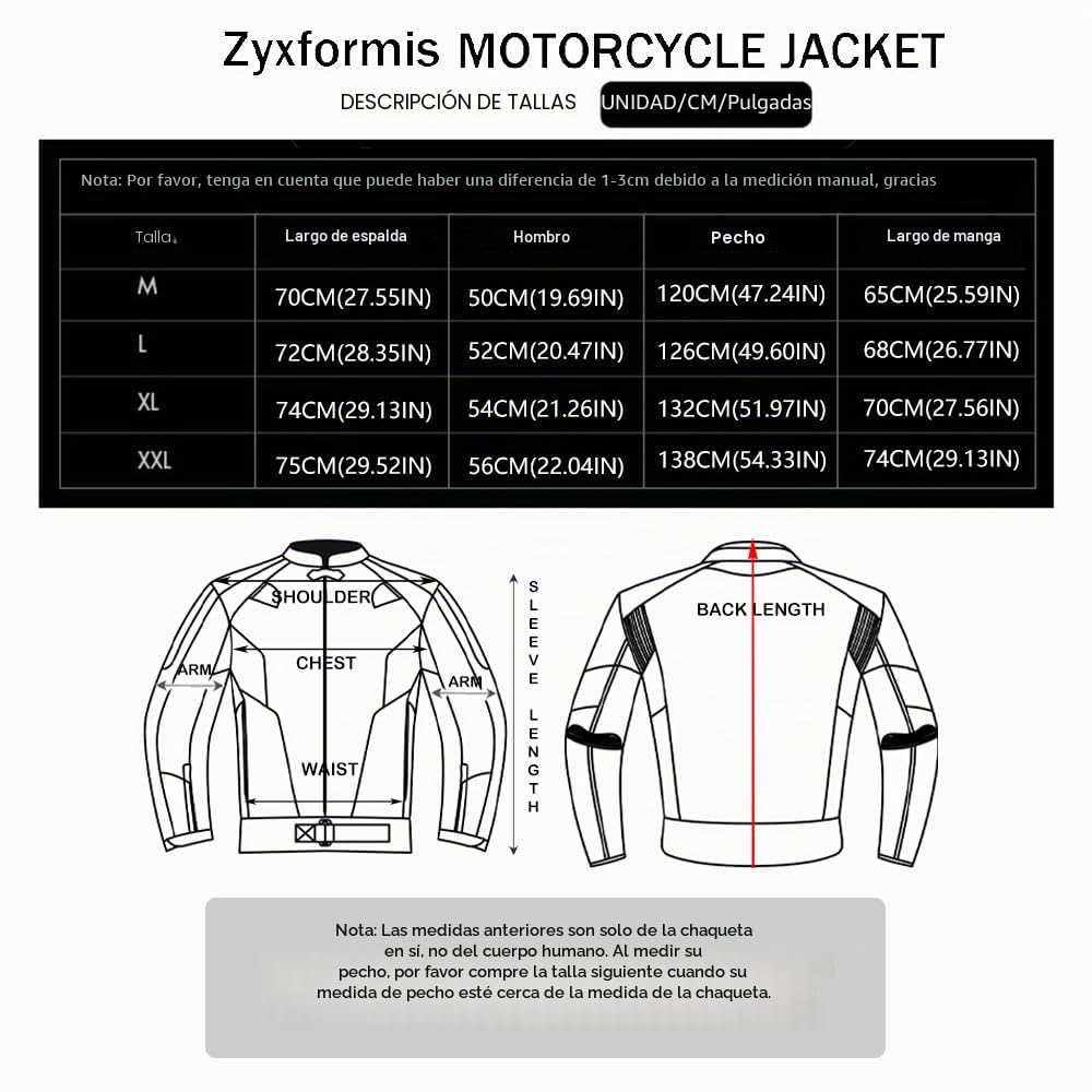 Chaqueta Moto Hombre Verano con Protecciones, Cazadora Moto Ventilada de Rejilla Transpirable, Ropa de Protección para Motociclista con Espaldera