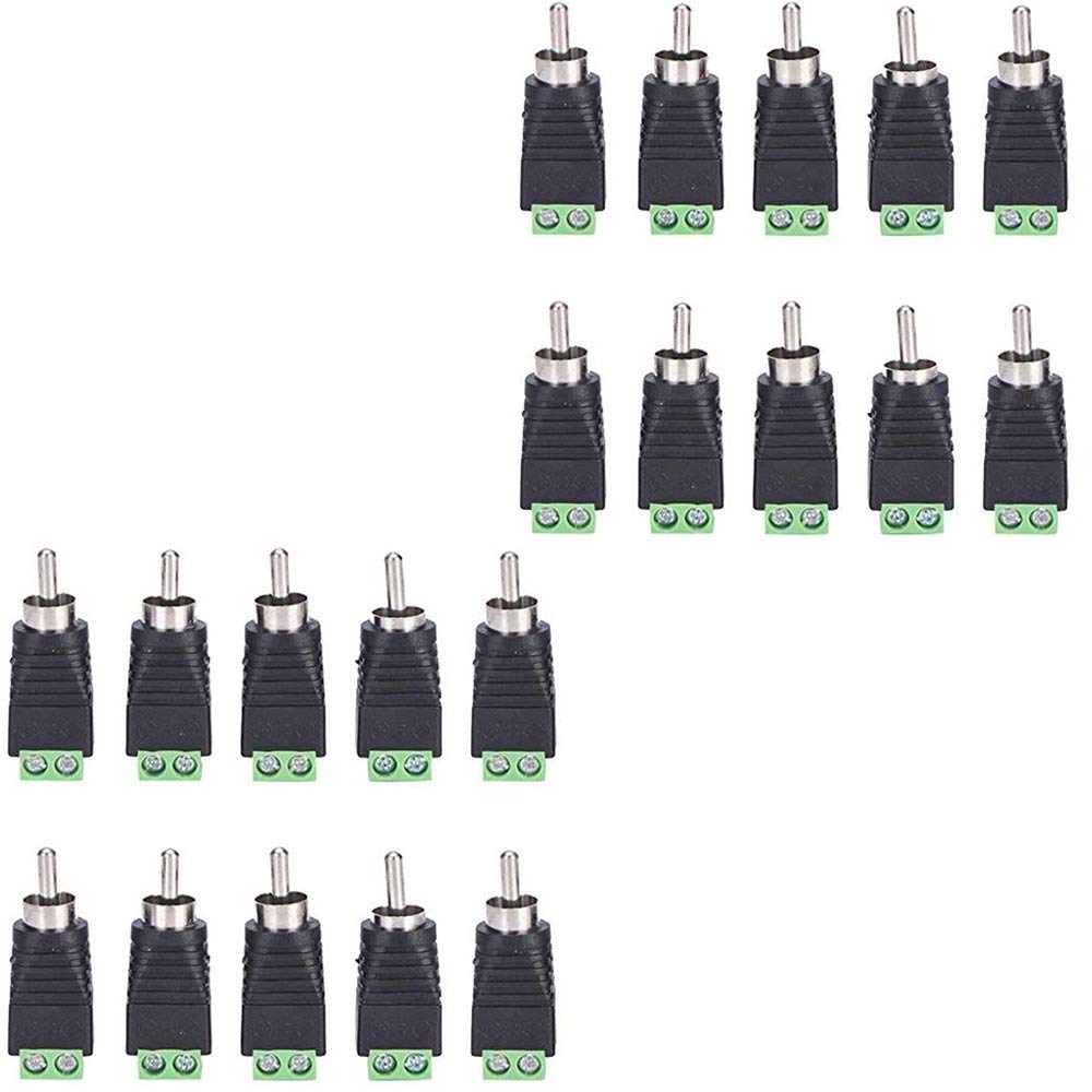 Phono Plug Types AV Audio Video Adapter RCA To AV Screw Terminal Adapters - 20 Pack ...