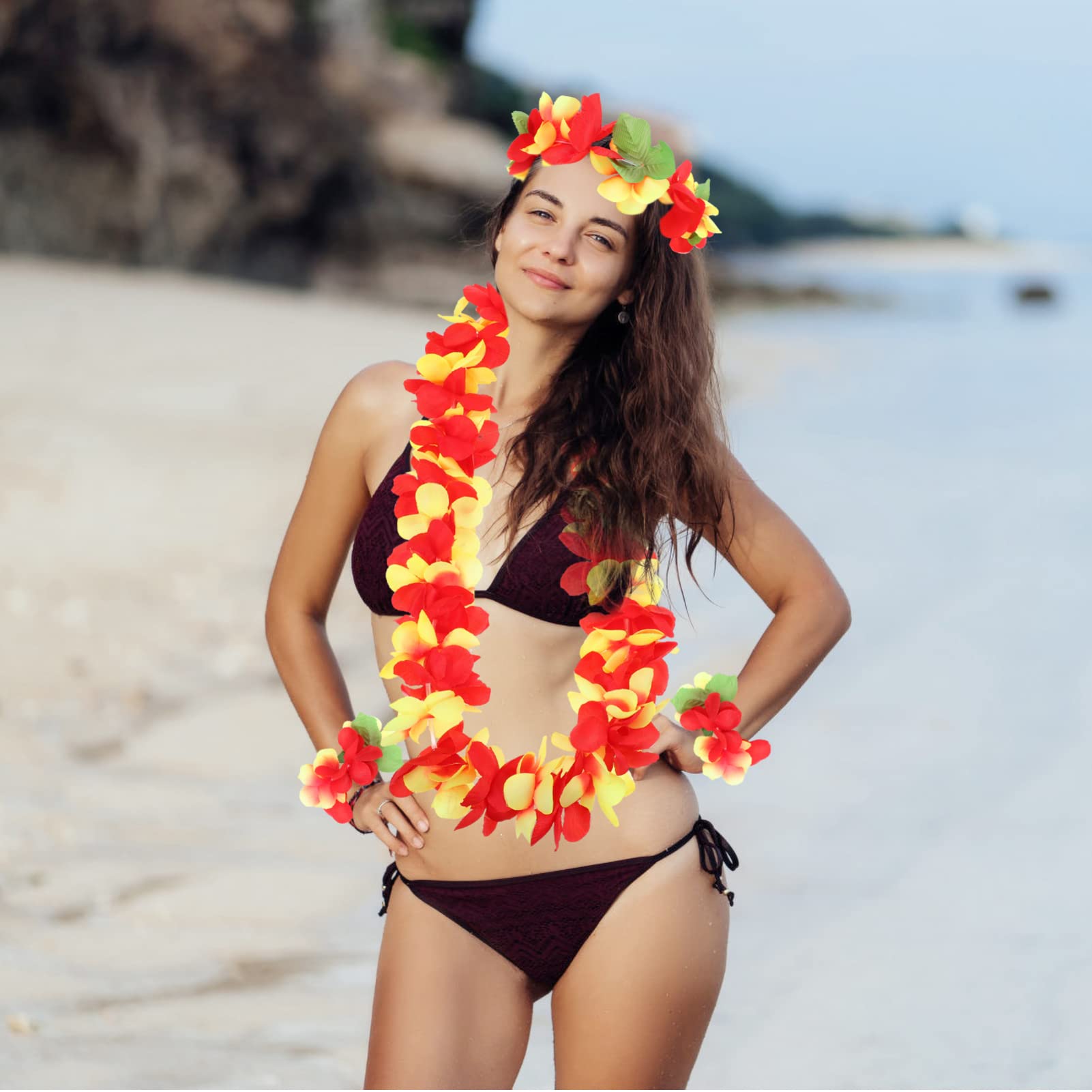 MAGICLULU 4sets Ghirlande Hawaiane Per Tematiche Estivi e Decorazioni Accessori Per Luau e