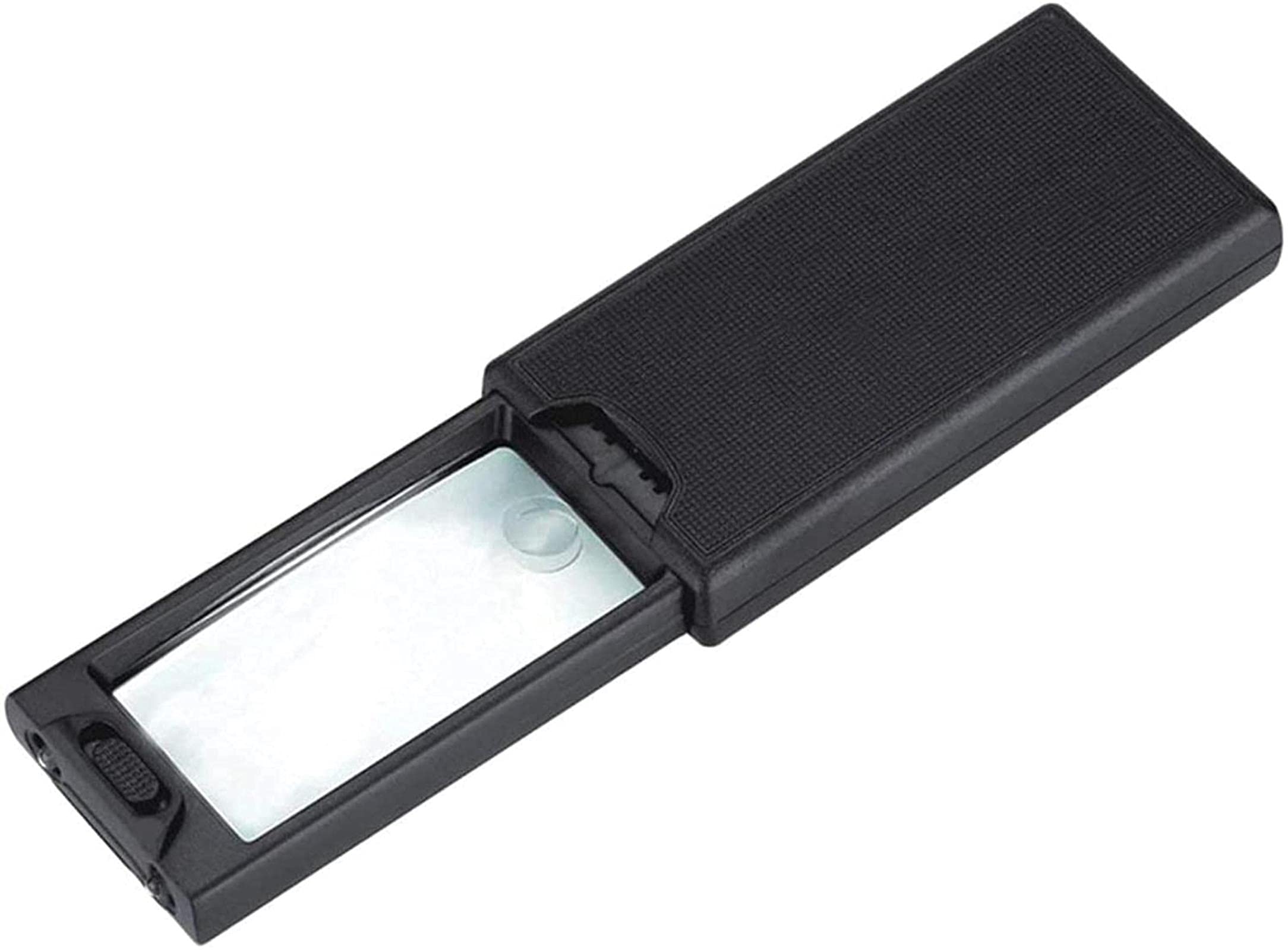 MRKU Lupa de Mano con luz LED, 2,5 x 45 x, portátil, extraíble, para joyero, con 3 Luces LED