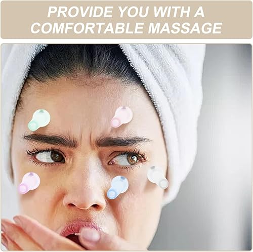 Miniatura 8 de 5 vasos faciales de silicona para terapia de ojos, juego de ventosas faciales antienvejecimiento, tarros de masaje al vacío para líneas finas y