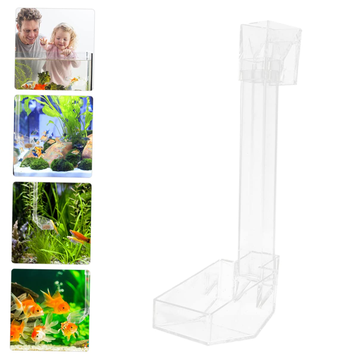 Mipcase 2piezas Comedero para Acuario De Camarones y Peces Diseño Estructural Material Acrílico Alimentación Precisa Desperdicio para Peceras y Acuarios De Agua Dulce