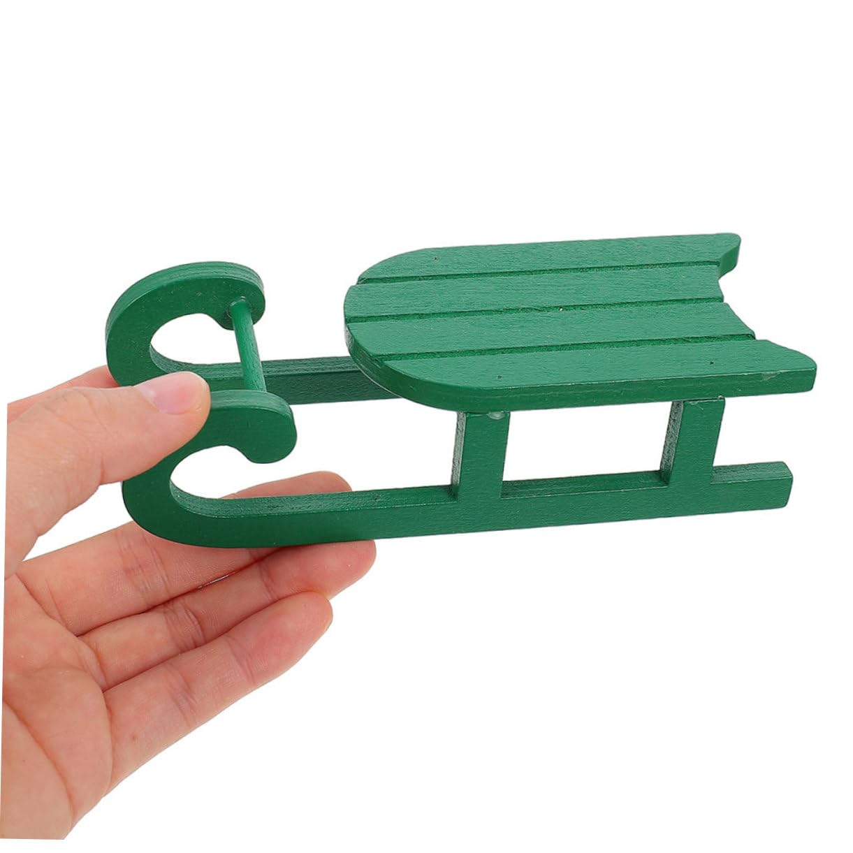 OUNONA 10piezas Adorno De Madera para Escritorio Forma De Trineo Decoración Navideña para Hogar y Fiestas