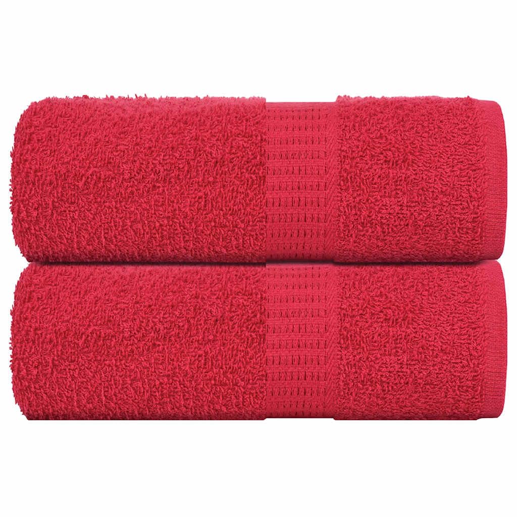 Set di 2 asciugamani per ospiti, 30 x 50 cm, spugna di cotone, 360 g/m², Oeko-Tex Standard 100, assorbenti, per ospiti, sauna, spiaggia, colore: rosso