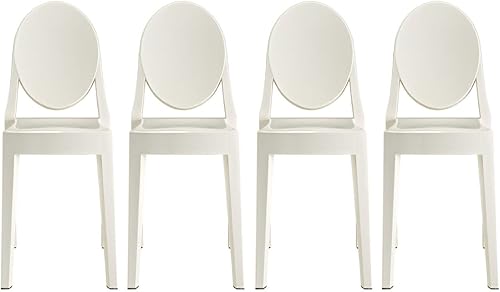 Miniatura 4 de Juego de 2 2 (2) sillones estilo Louis fantasma silla de comedor  Brazo de salón sillones armados sillones asiento superior fino moderno de mediados