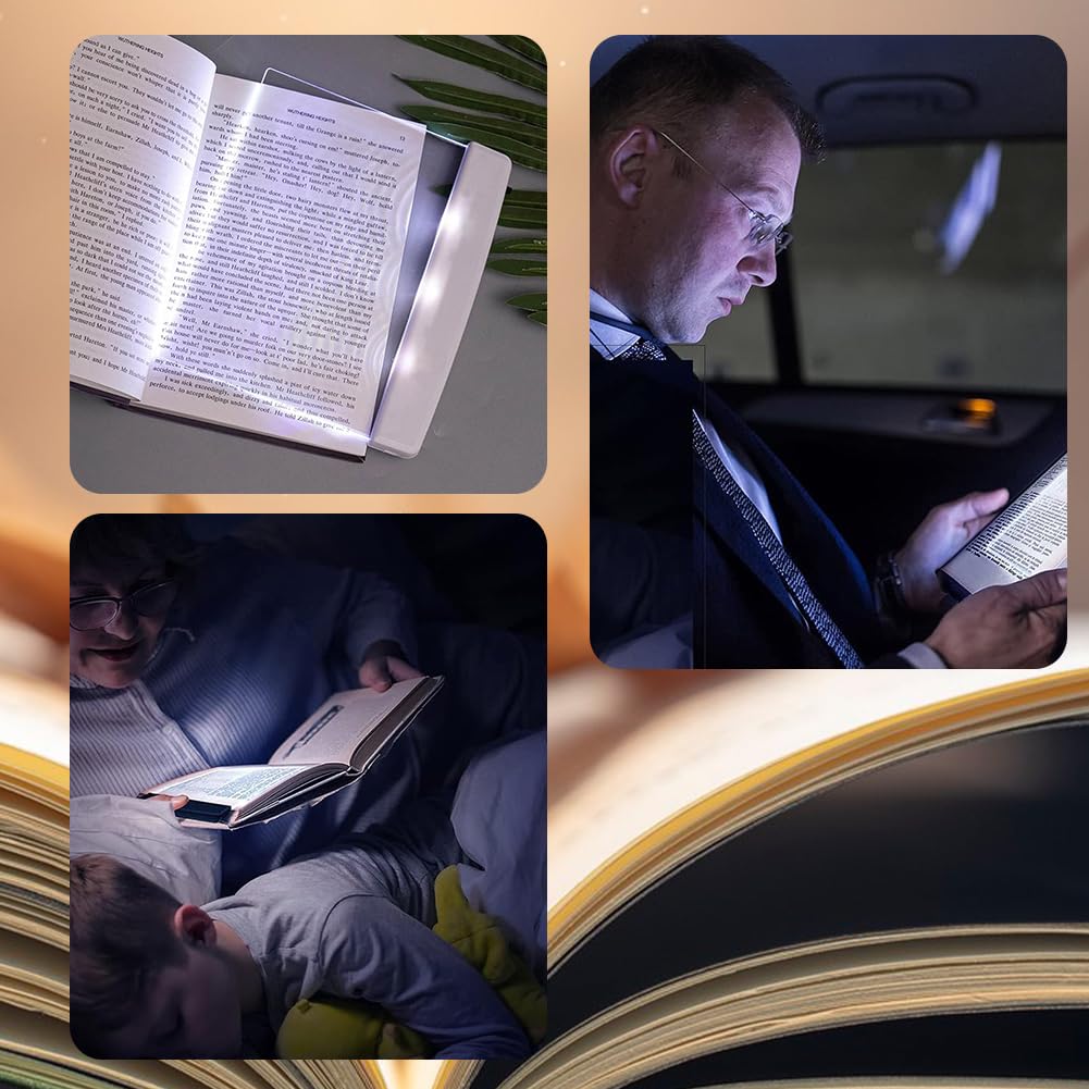 Gugxiom Luce LED Per Libri Portatile - Lampada Da Lettura A Luce Intensa - Perfetta Per La Notte (Tipo Lightwedge) - 2