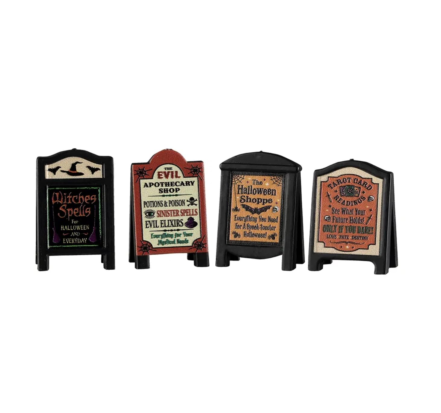 Lemax Multicolor Spooky Town Evil Signs #64620