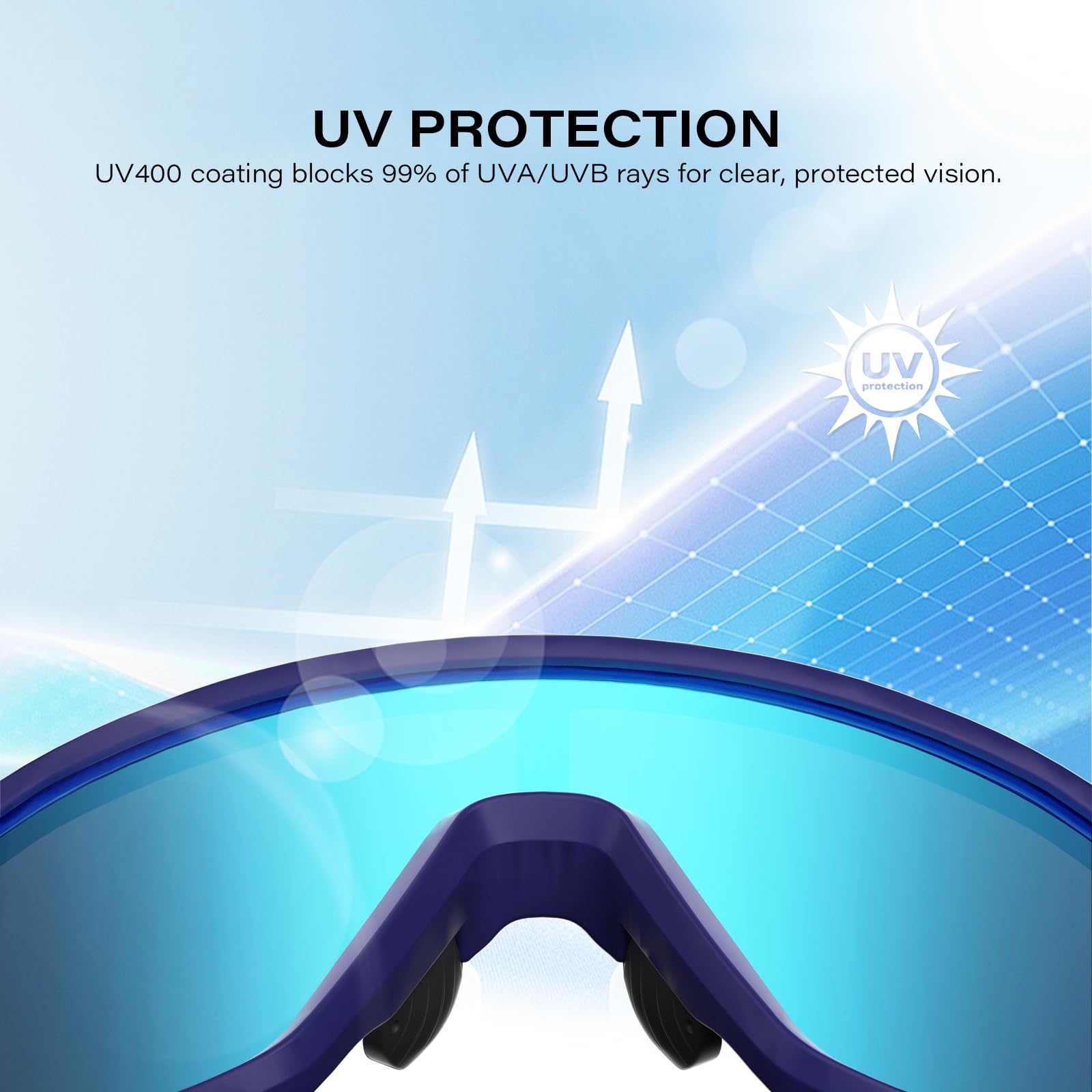Gafas de sol deportivas polarizadas, protección UV400, espejo HD, gafas de ciclismo para hombres y mujeres, al aire libre, pesca, béisbol