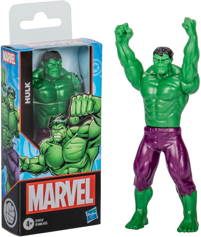 Marvel Hulk Action Figure, 6-Inch, Super Hero Toys and Figures for Kids Ages 4+