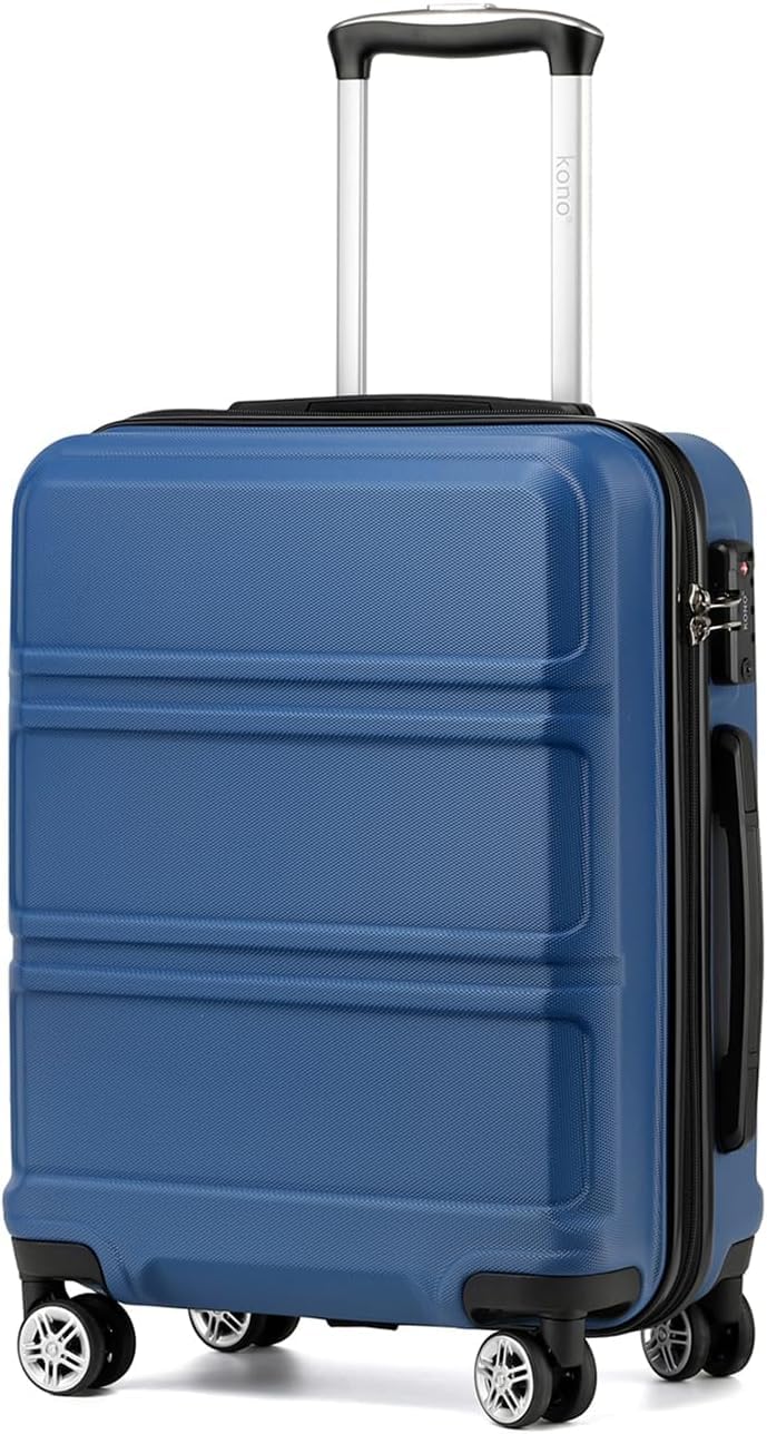 KONO Koffer Leichter ABS+PC Hartschalenkoffer mit TSA-Schloss Reisekoffer mit 4 Rollen Rollkoffer