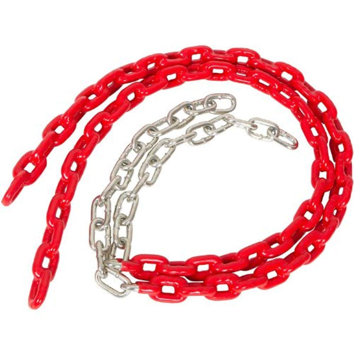 Swing Set Stuff Coated Trapeze Swing Chain with SSS Logo Sticker, Red, 3 1/2'