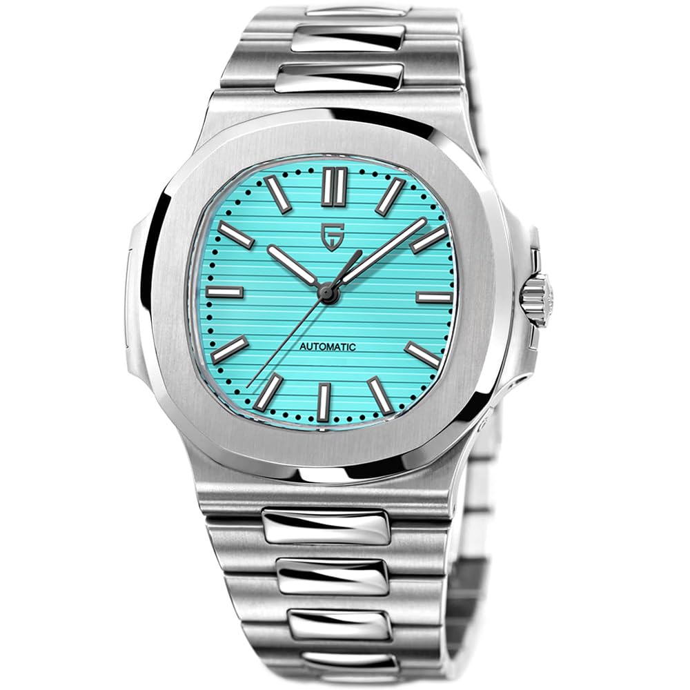 Pagani Design Men's Watch PD-1728 Sky Blue 40MM Men's Watch Stainless Steel Case Synthetic Sapphire Crystal ST16 Chronograph Automatic Mechanical Watch