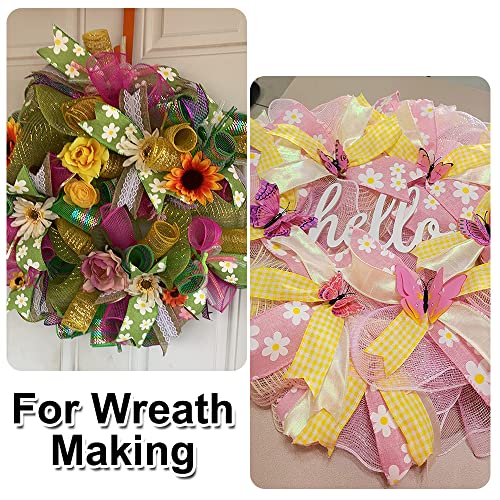 Toniful Burlap Wired Ribbon, 1-1/2 Inch Faux Burlap Ribbons, Black Color, For Christmas, Home Decor, Gift Wrapping, Tree Topper Bow, Wreath, Diy Crafts.(10 Yards） #TOP6