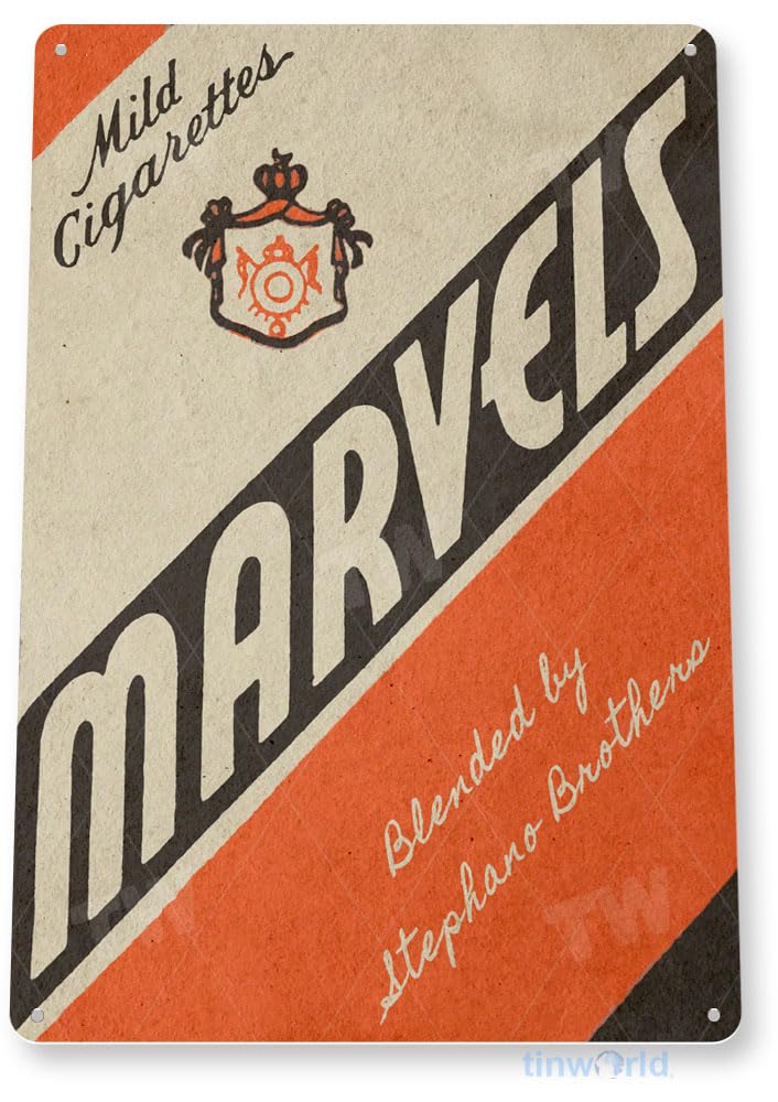marvel cigarettes price Amazon.com: Tinworld Tin Sign: Marvels Cigarettes Retro Cigar Smoke Shop  Bar Pub Store Sign Cottage Cave Sign C410 : Home & Kitchen