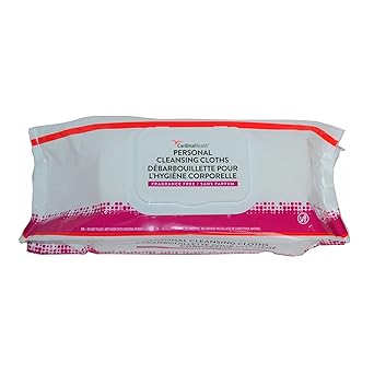 Cardinal Health 2AWU-96 Personal Cleansing Wipe, Non-Flushable, Fragrance Free, 9 X 13IN, 96 Count (1 case of 6 paks- Total of 576 eaches)