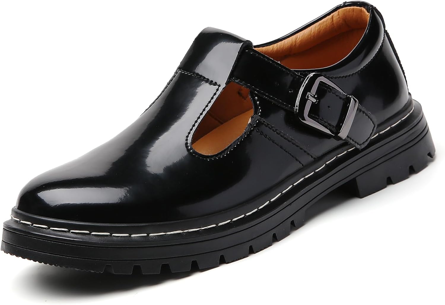 Women Mary Jane Shoes Soft Toe Non Slip Platform Casual Faux Leather Chunky Comfortable Dressy Oxfords Mary Janes Shoes