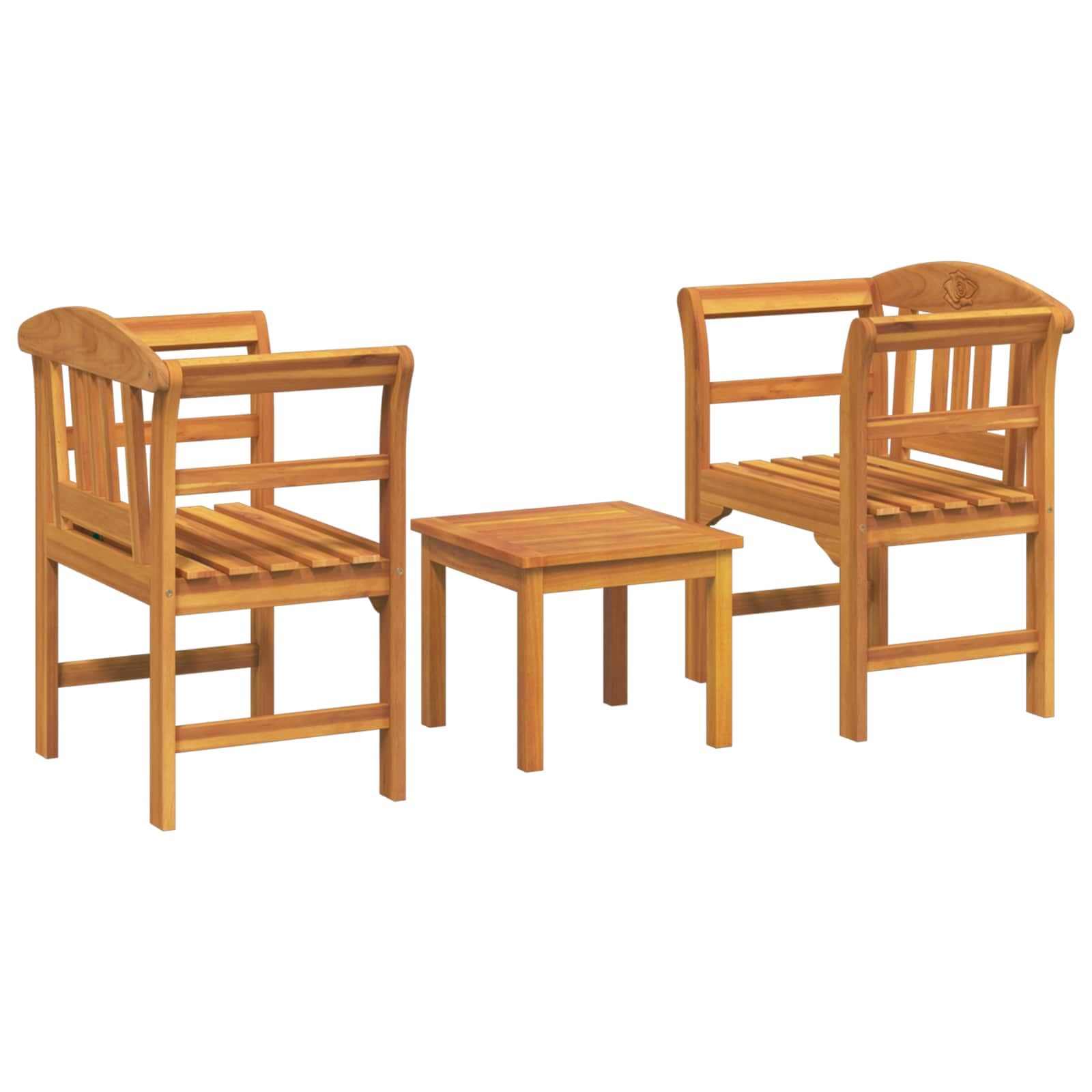 Salon de jardin en bois durable qui résiste bien aux intempéries