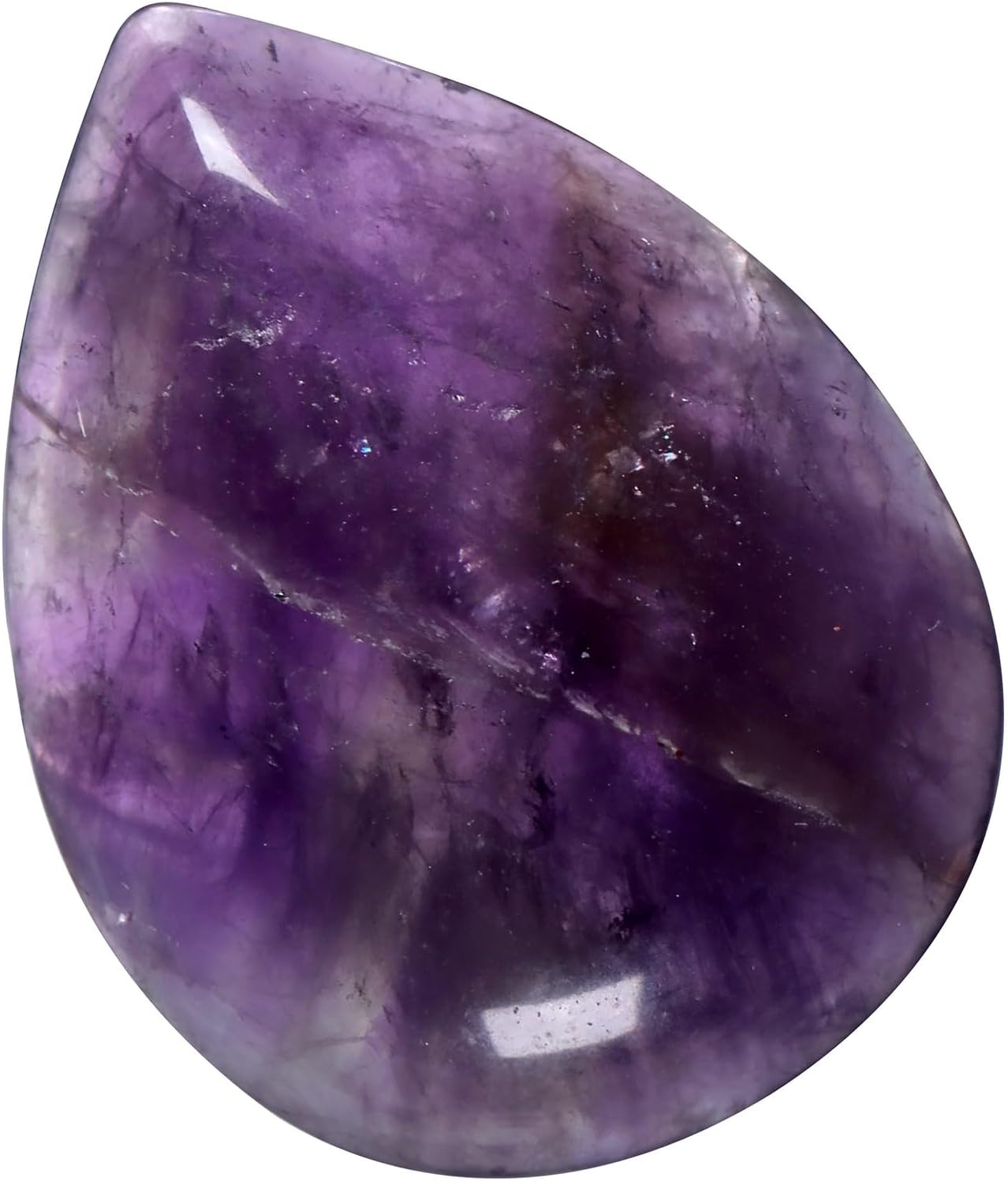 rockcloud Pack of 10 Teardrop Shaped Cabochon Flatback for Jewelry Making, Natural Crystal Flat Stones for DIY Projects