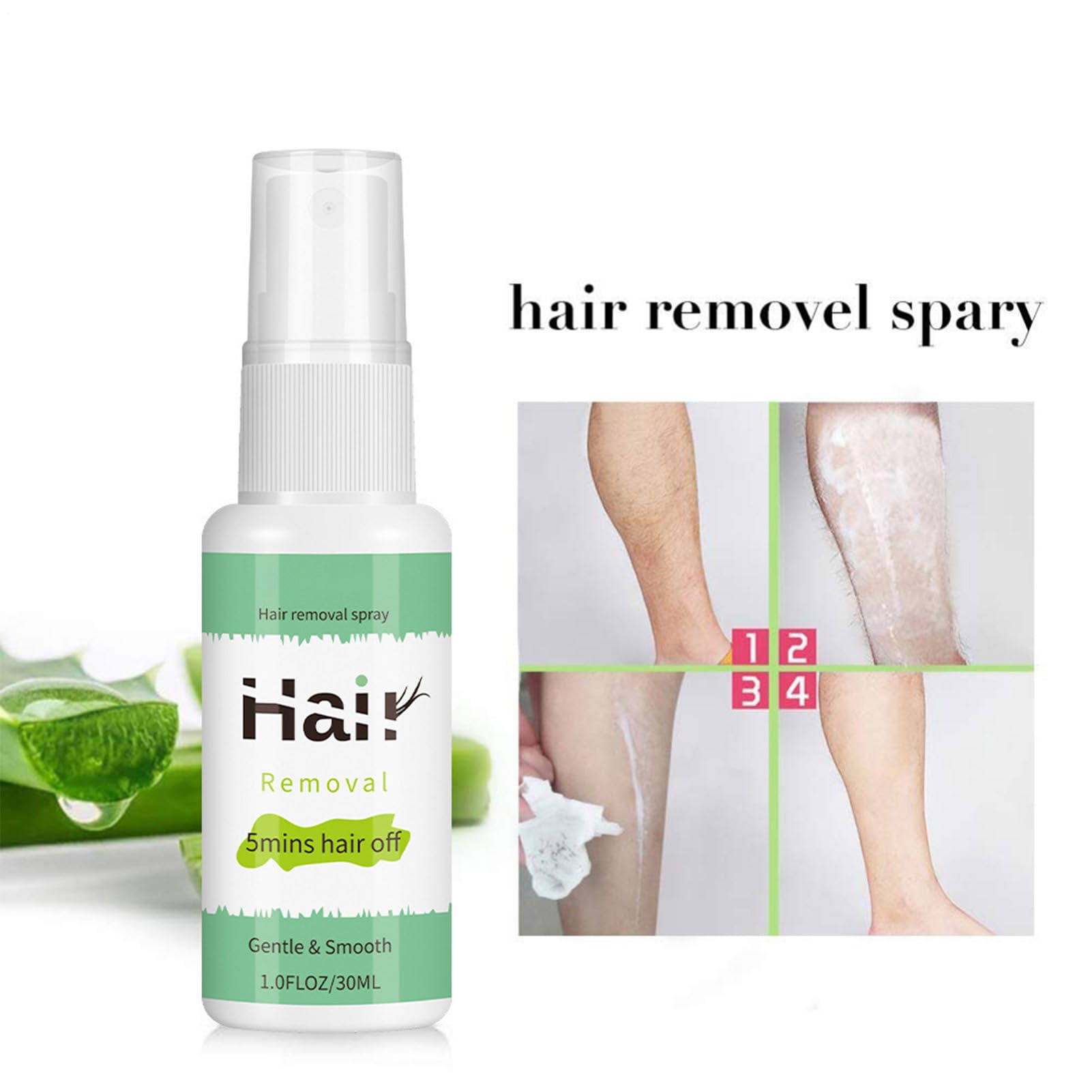 Hair Off spray do depilacji, spray do depilacji, hormonalny krem do depilacji twarzy, dla kobiet, nadaje się do skóry wrażliwej