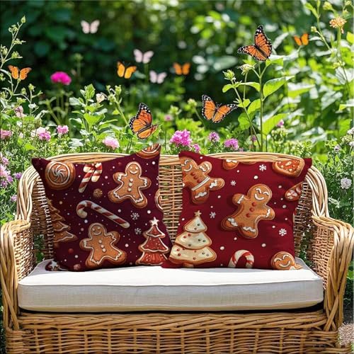 Outdoor Kissen 35 x 35 Kissenbezug Rot Outdoor Kissen Wetterfest Samt...