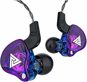 Fone de Ouvido Ak6 com Microfone, In-Ear com Case, Subwoofer Colorido, Design Esportivo (roxo)