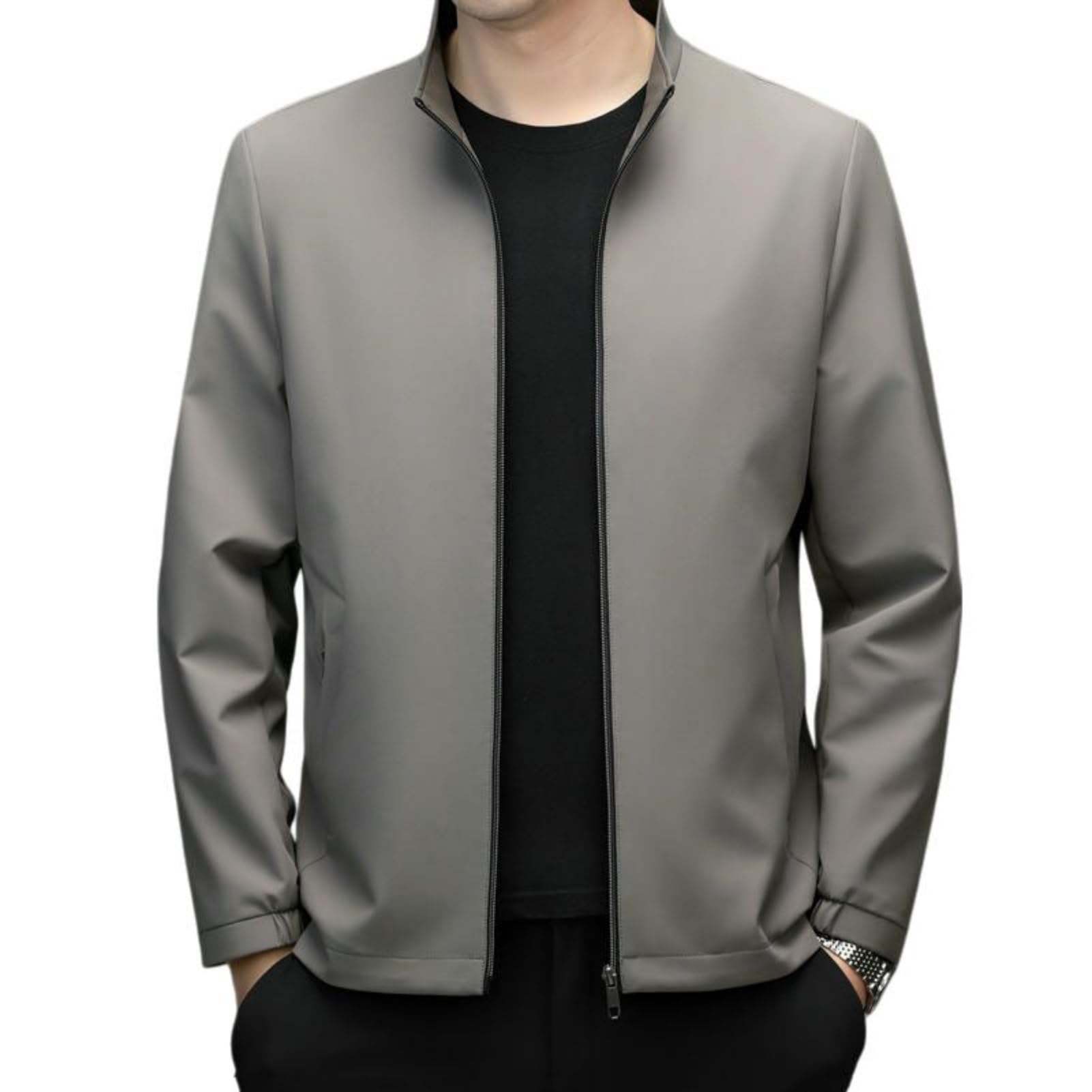 Giacca da uomo primavera autunno colletto alto medievale semplice comoda casual
