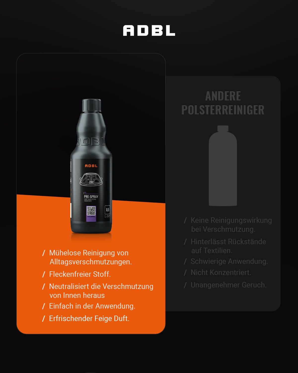 ADBL Pre Spray (5 l) – wydajny środek czyszczący do tapicerek i dywanów – usuwa tłuszcz, plamy i zabrudzenia – idealny do wstępnej obróbki przy czyszczeniu ekstrakcyjnym, do czyszczenia tekstyliów