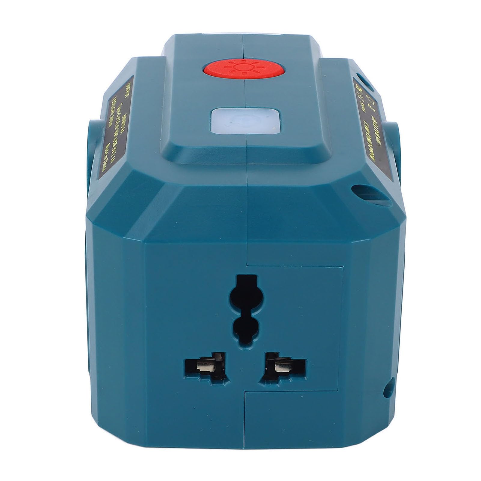 Fafeicy Convertitore di Potenza Portatile Ricaricabile, Inverter Alimentato a Batteria, Uscita CA da 200 W per Campeggio, Dotato di Porte USB, Luce LED, Compatibile con BL1830B BL1840B