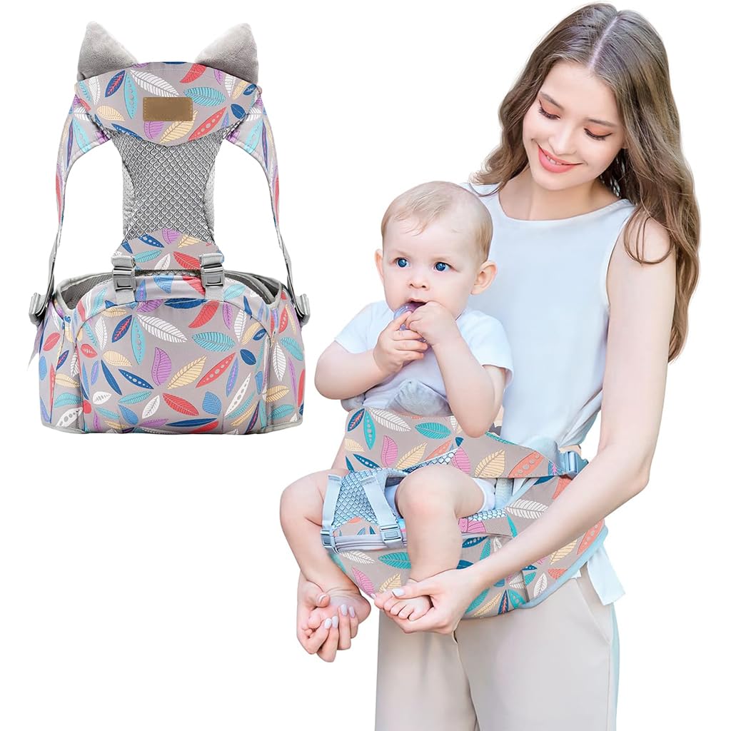 SNOWIE SOFT® Baby Carrier for 0 to 3 Year Adjustable Waist Stool Babies Carriers with Safety Waist Belt Summer Breathable Hip Seat Baby Carrier for New Born Gift-image-42
