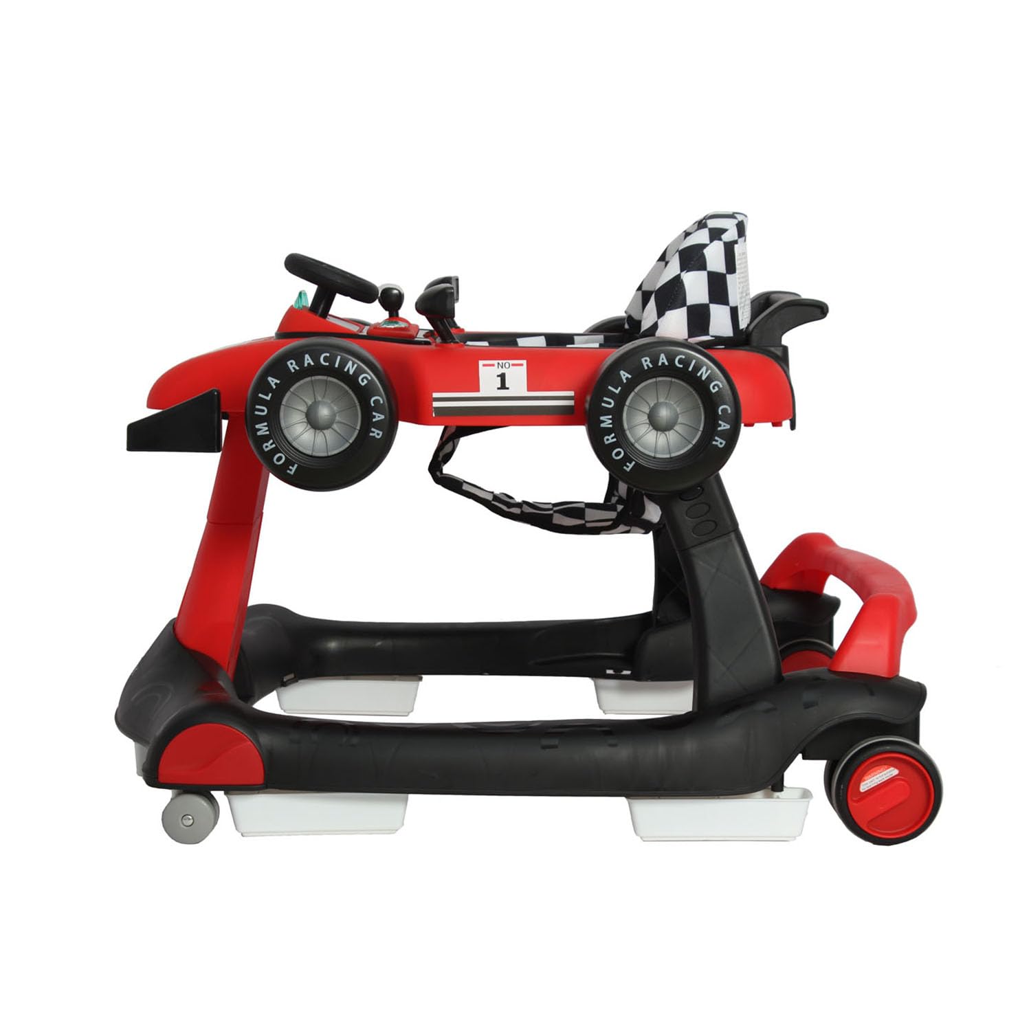 Olmitos - Andador bebé 3 en 1 RACING: Correpasillos y Carrito de Empuje para bebés primeros pasos – a partir de 6 meses para aprendizaje – previene caídas con comodidad y seguridad base antivuelco