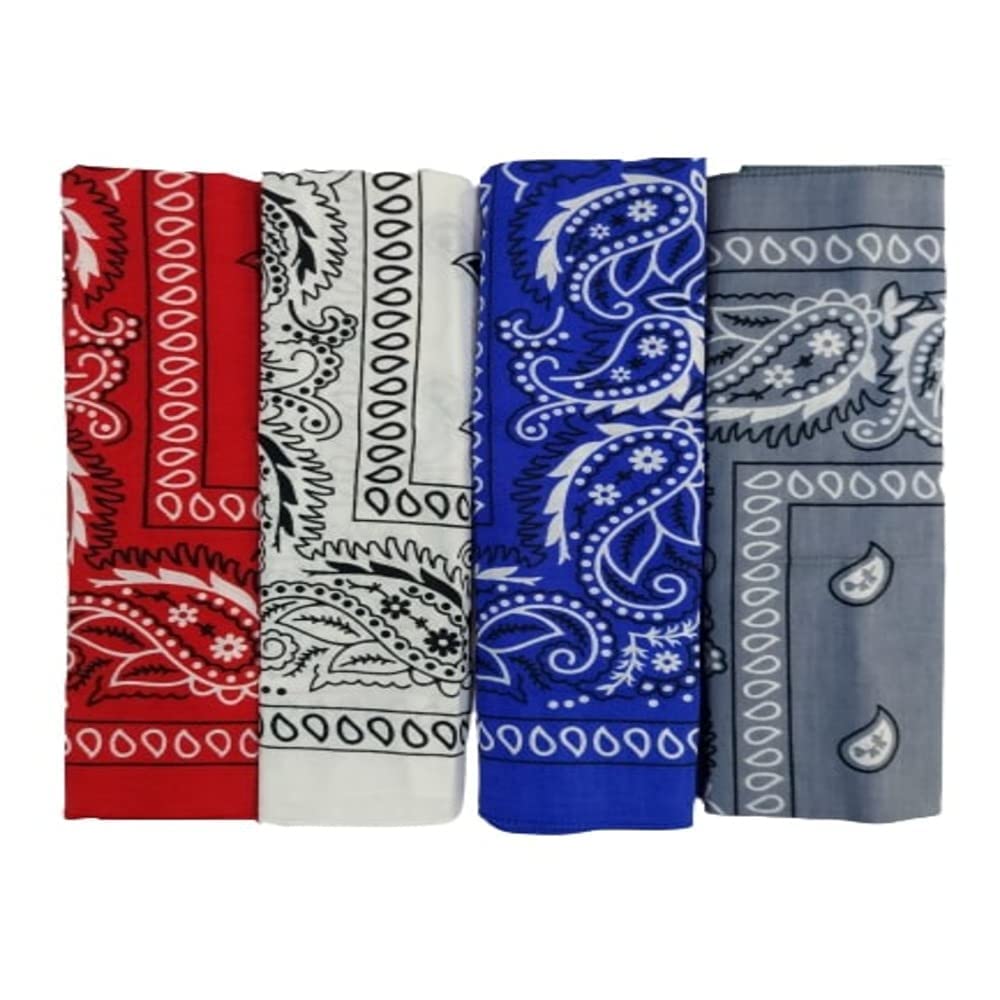 Unisex Cotton Paisley Bandana/Head Wrap/Wristband/Face Cover for Men and Women, Multi (50 * 50cm)-image-39