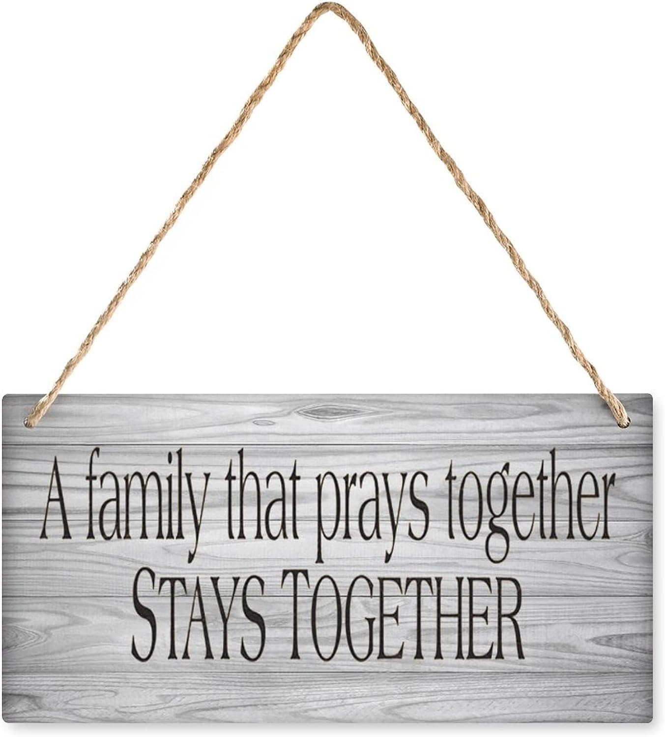 Pibonto Women's Wall Art 5X10 Inch Home Wall Decor Signs A Family That Prays Together Stays Together Wooden Hanging Sign Plaque For Bedroom Kitchen Garden Wall Pub Club Coffee Hanging Sign Decor