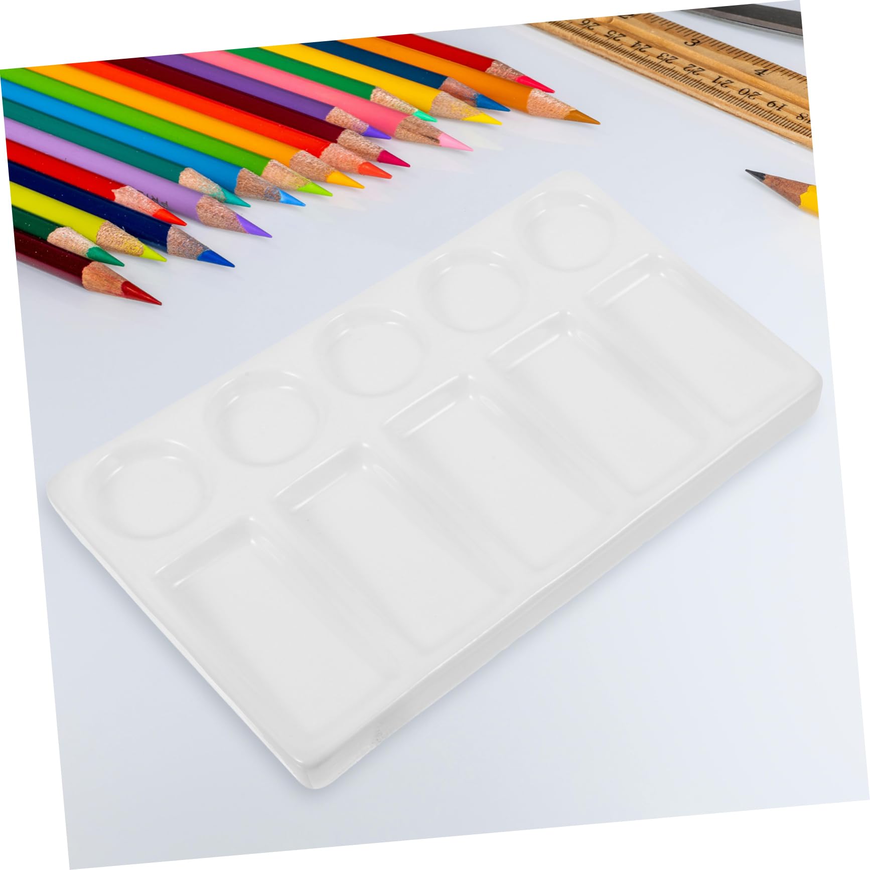 Palette Rectangulaire 10 Puits en Plastique, Blanche