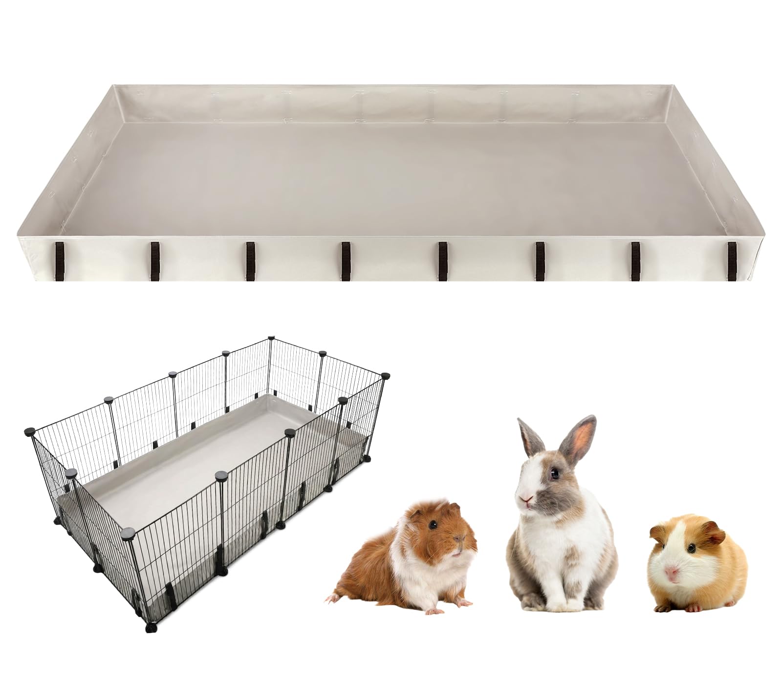 Lonepetu Guinea Pig Cage Liner, 48"x24" Waterproof 600D Oxford Bottom Tarp