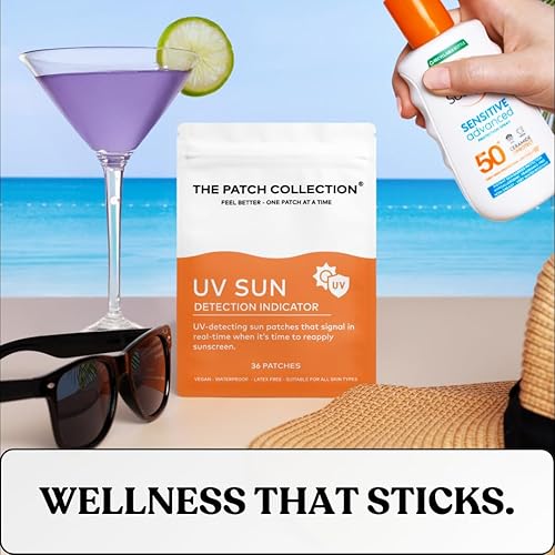 Miniatura 2 de The Patch Collection Parche indicador de detección solar UV  Tinte violeta hidrocoloide, fotocrómico (paquete de 36)