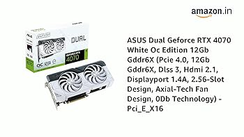 Amazon.in: Buy ASUS Dual Geforce RTX 4070 White Oc Edition