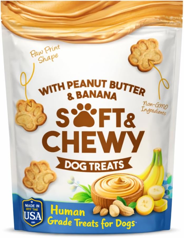 Member Mark Soft & Chewy Peanut Butter & Banana Dog Treats, 3 Pounds