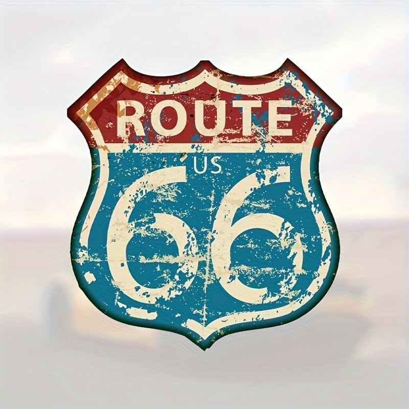 SLGIFT Route 66 Vintage USA Emblem Vinyl Sticker, Multicolor, 15.24 cm, Car Bumper Decal for Laptop, Truck, Motorcycle, Window, Waterproof-picture-12