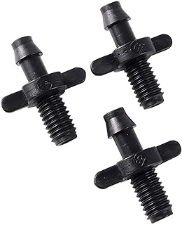 Conector de mangueira de jardim 50 peças de encaixes de mangueira de junção de tubo reto farpado para encaixes de purificador de água rosqueados de 1/4" Conectores de tubulação de jardim de irrigação