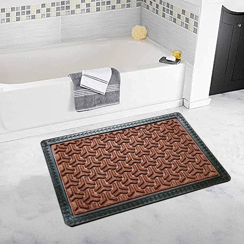 Waco Creation Polypropylene Anti Slip Door Mat for Home Entrance (40 x 60 CM, Brown Marine Drive)