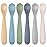 Eascrozn Silicone Baby Spoons Self Feeding 6+ Months, 6 Pack First Stage Baby Led Weaning Supplies, Soft Tip Feeding Spoon, BPA Free, Dishwasher and Boil Safe