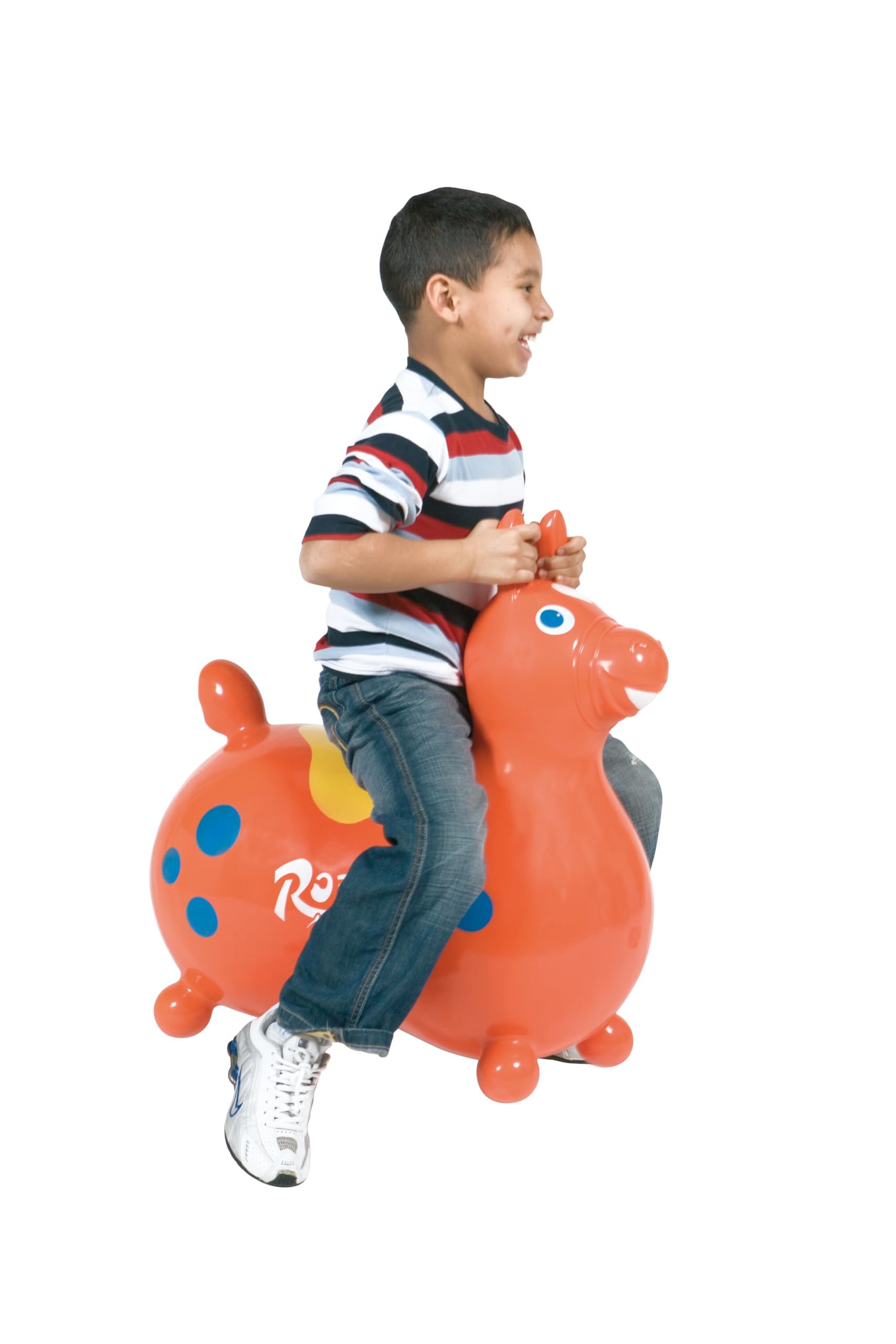Gymnic Rody Max cavallo gonfiabile per saltare per bambini 5+, gioco cavalcabile ideale per saltare, dondolare e divertirsi in sicurezza, favorisce lo sviluppo di equilibrio, forza e coordinazione