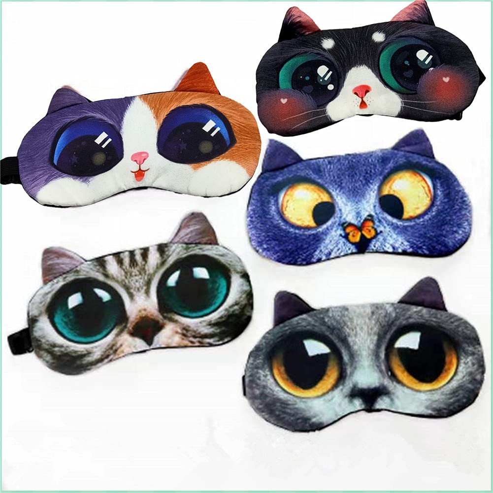 Drasawee 2 Pcs Eye Mask for Sleeping with Ice Bag Creative Adjustable Blindfold Sleep Mask for Men Women