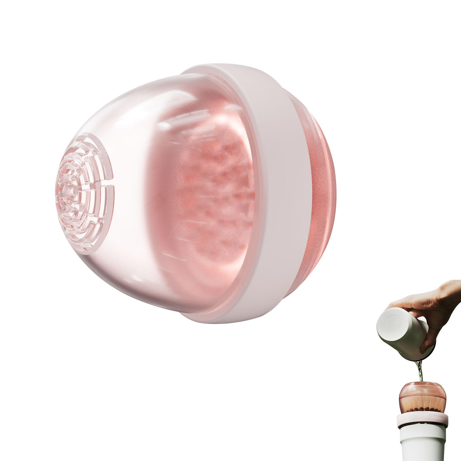 Filtro de café portátil con forma de huevo, adecuado para acampar, con control de flujo de vertido, para actividades al aire libre, acampar y viajar (Rosa)