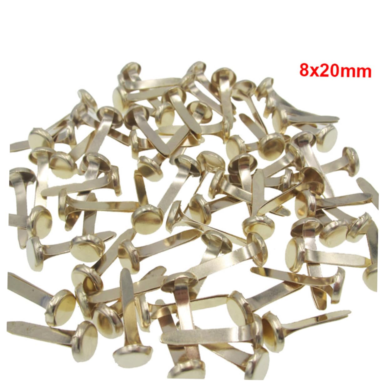 ERINGOGO 8x16mm Round Mini Brads Children's DIY Craft Supplies 100pcs Pastel Metal Scrapbooking Brads Nails