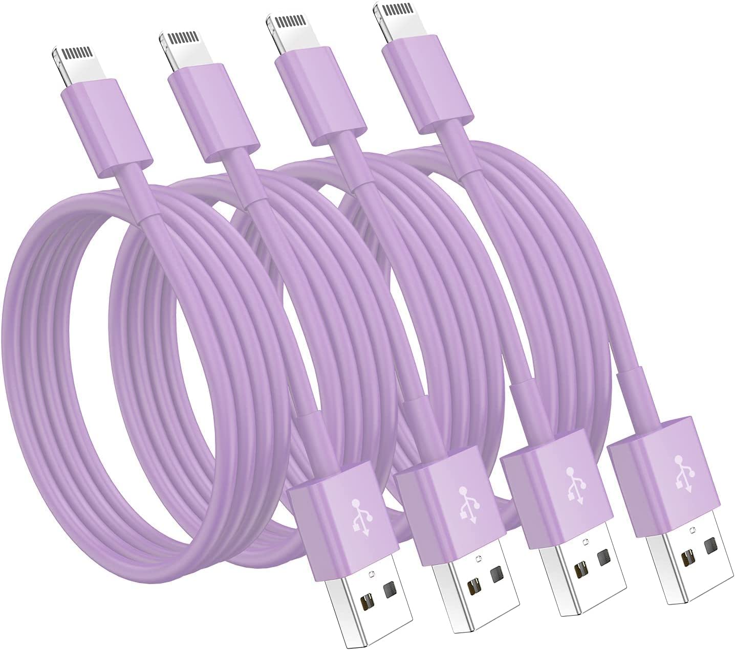 Susnwere 4 Pack [Apple MFi Certified] Apple Charging Cables 6ft, iPhone Chargers, Lightning Fast iPhone Charging Cord for iPhone 12/11/11Pro/11Max/ X/XS/XR/XS Max/8/7, ipad(White) — Amazon image 24