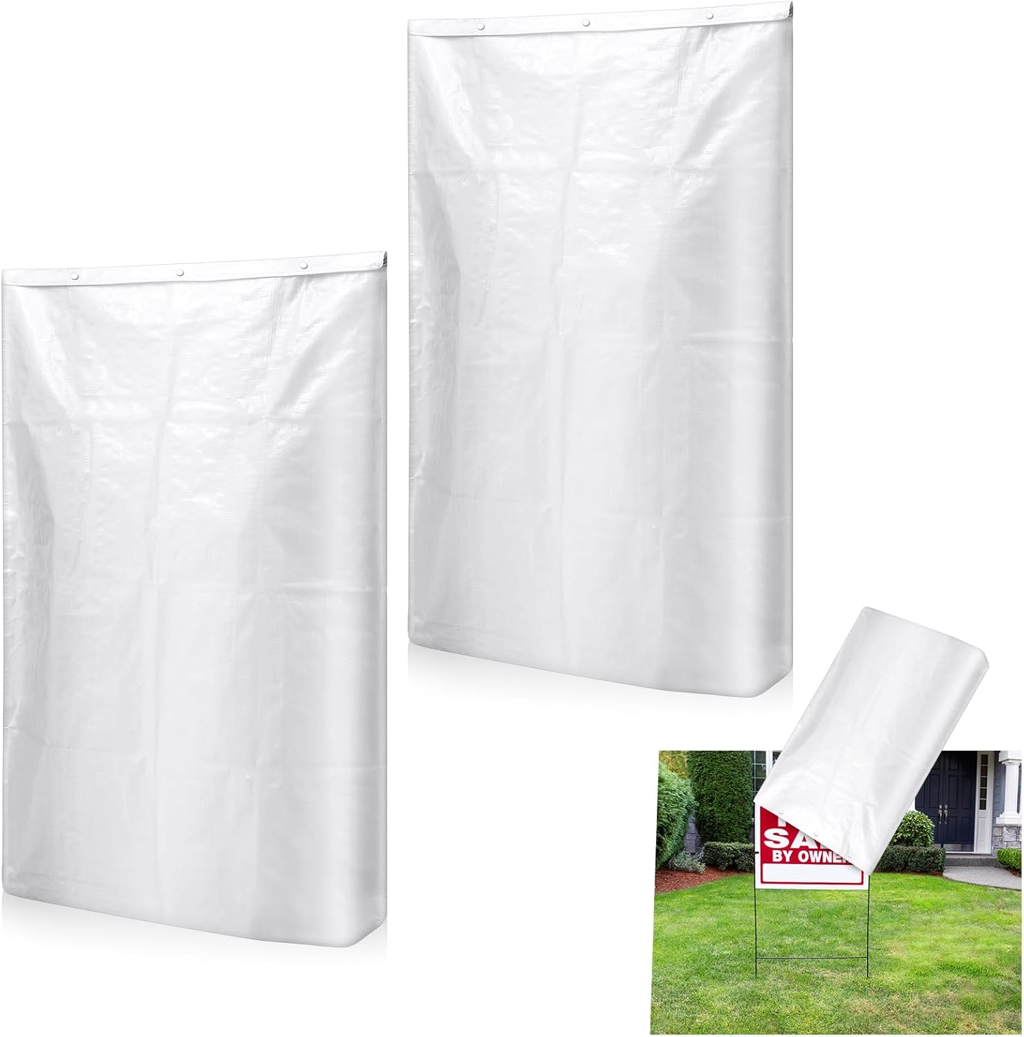 Huhumy 2 Pcs Real Estate Yard Sign Storage Bag Sack Yard