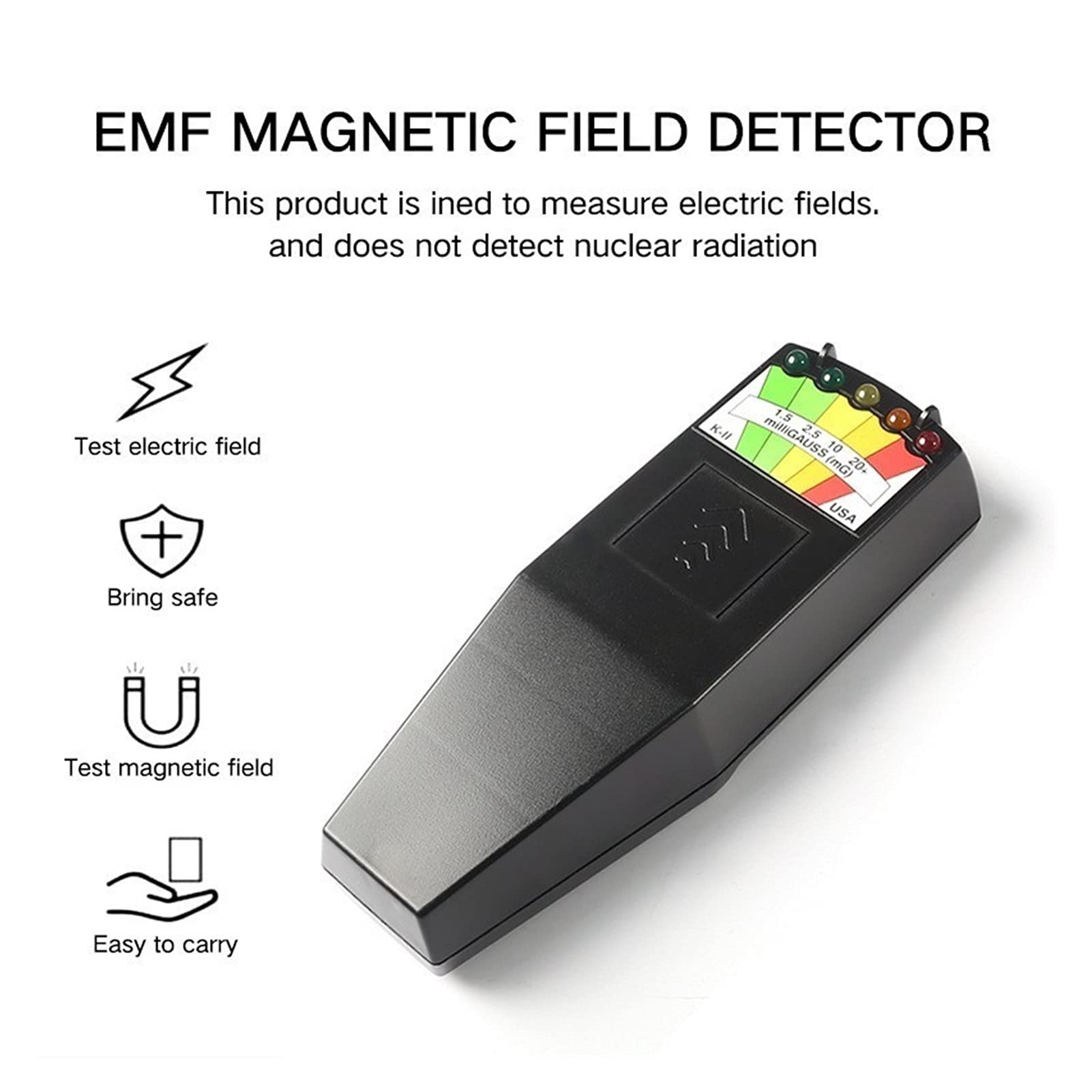 Licznik Geigera, EMF. Miernik Elektromagnetyczny detektor promieniowania Handheld Cyfrowy Tester Dosymetru LCD do elektrycznego promieniowania Miernik Ghost NOWY